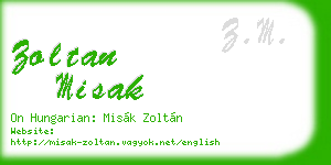 zoltan misak business card
