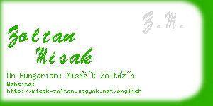 zoltan misak business card